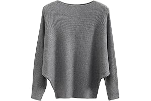 Women's Oversized Dolman Sleeve Knitted Pullover