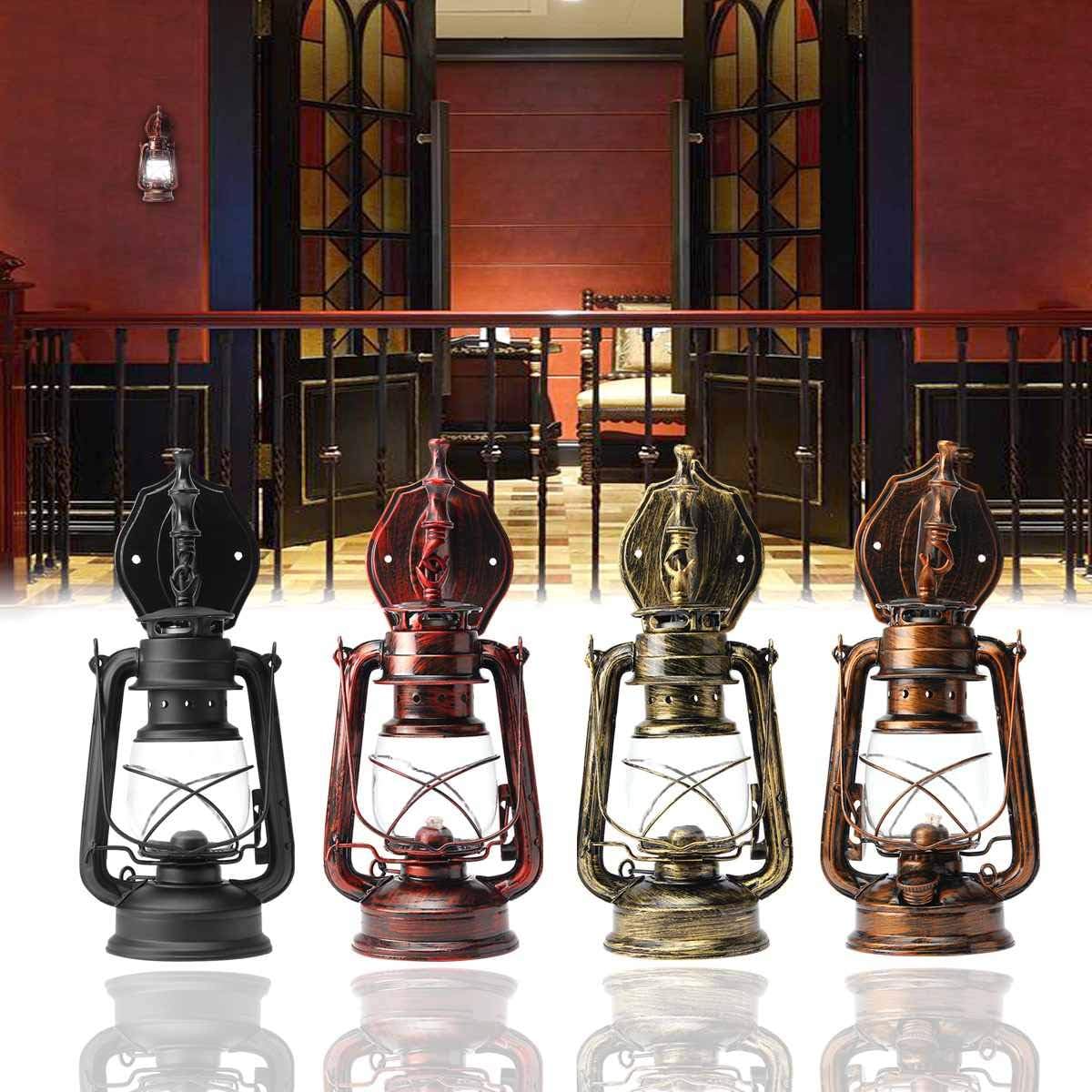 Wall Lamps E27 Retro Classic Kerosene Lamp Wall Light Sconce Holder Portable Lights Adornment Bar Club Coffee Shop Restaurant