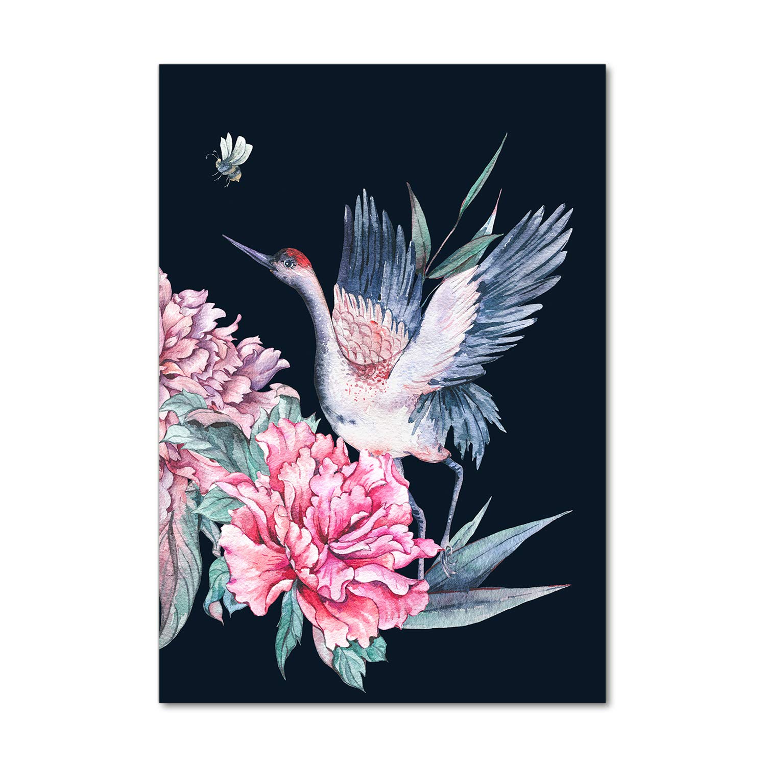 Image sur verre panoramique 60x120 cm à haute brillance avec pivoines roses