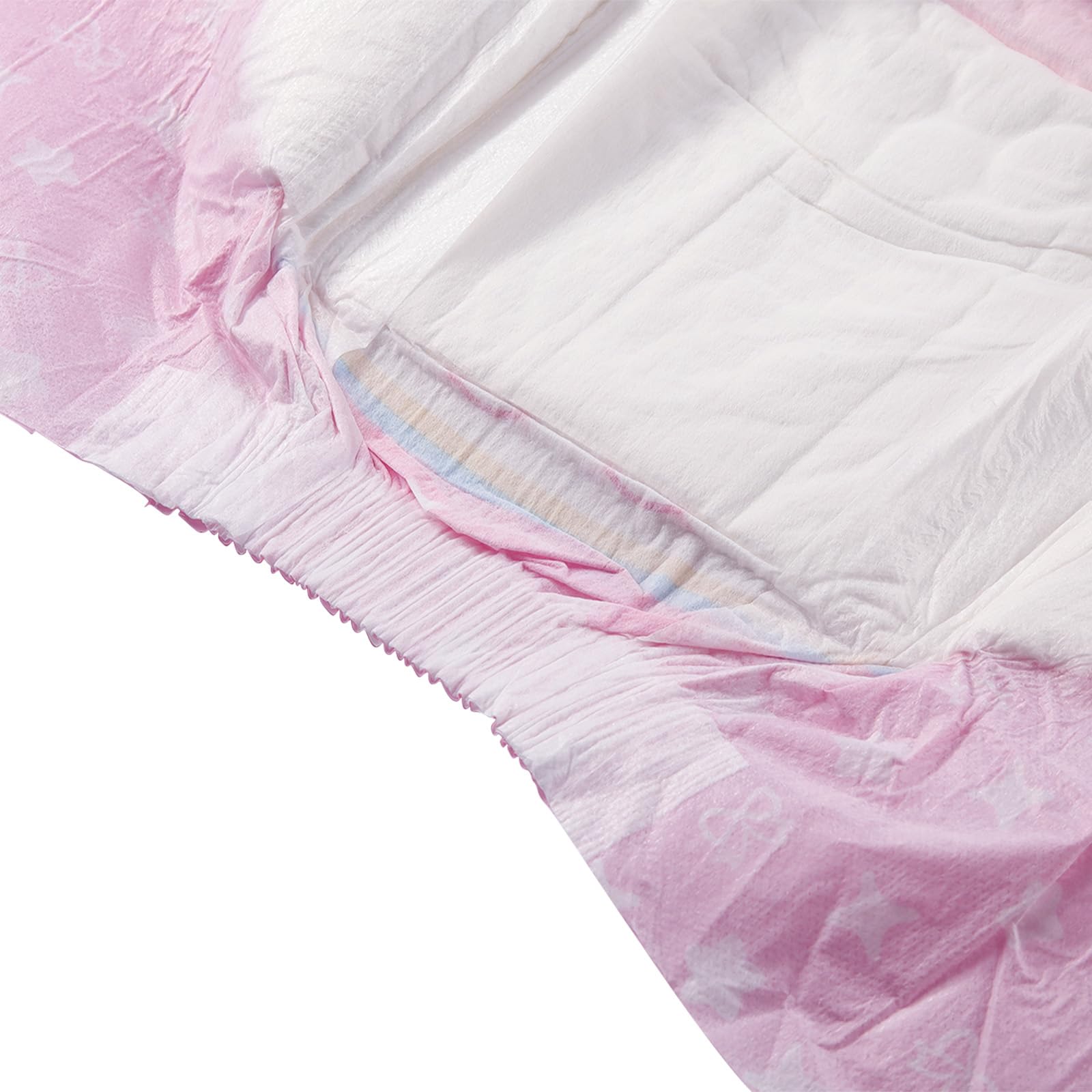 CutiePlusU Pończochy dla dorosłych - 2 sztuki, jednorazowe sliaki z klapkami dla kobiet i mężczyzn, maksymalne wchłanianie nocne - Sissy Baby (M 71-96CM)