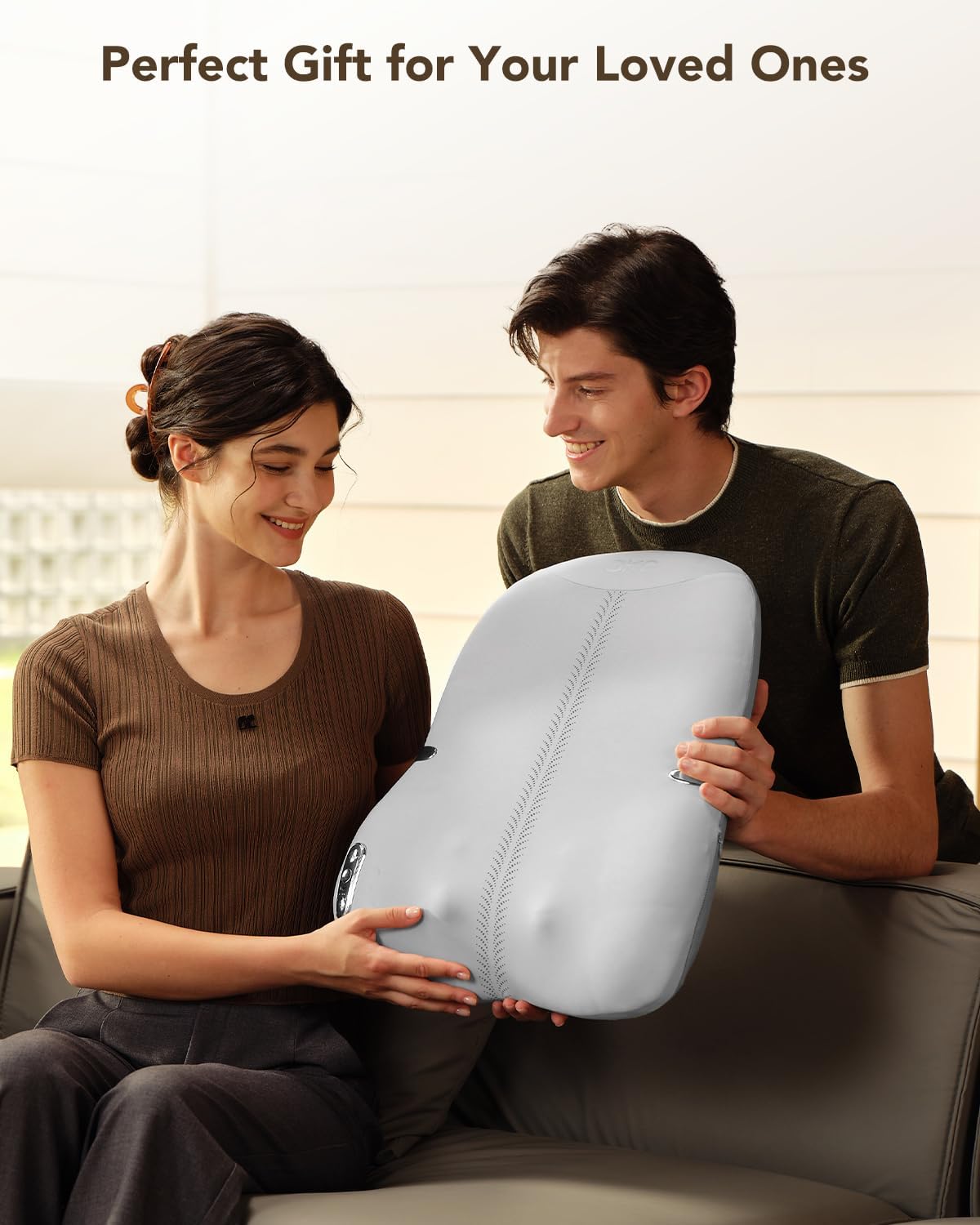SKG TS700 Cordless Full Back Massager for Pain Relief Deep Tissue Up and Down 4D Shiatsu Back Massager with Heat Gifts for Men and Women Dad Mom Grandpa