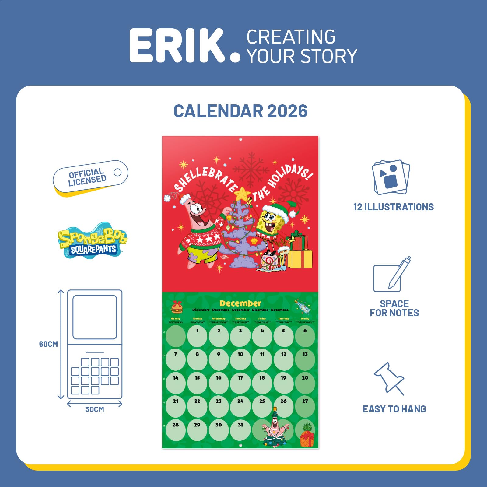 Grupo Erik Wall Calendar 2026 - South Park Calendar 2026 | Square 30 X 30 Cm - 12 X 12 Inches Wall Planner, Family Planner Month To View | Gifts South Park Merchandise, Gifts For Friends - View #5