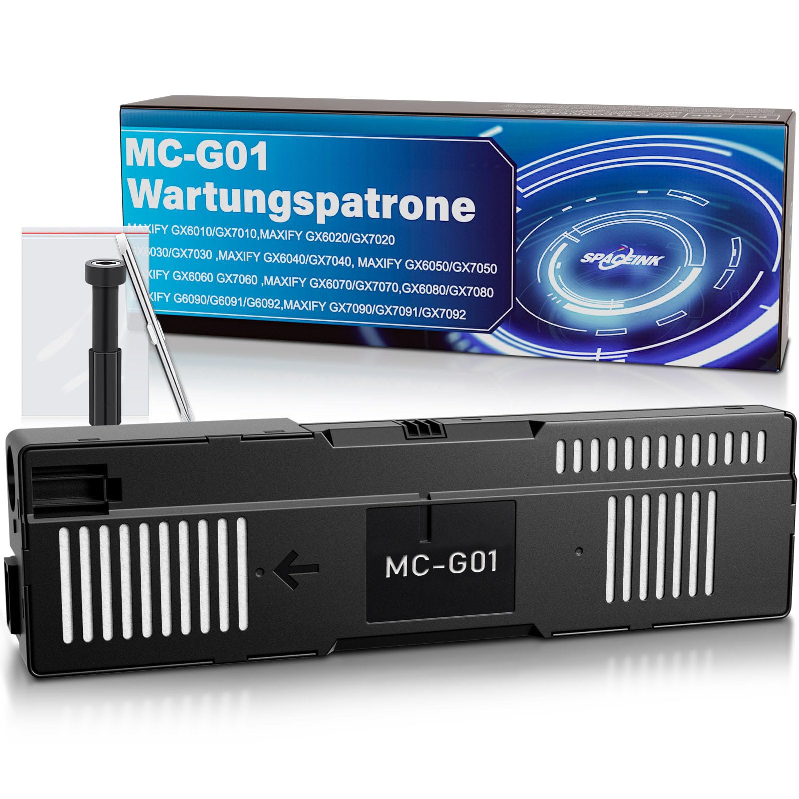 Spaceink MC-G01 wartungskassette Kompatibel für Canon Maxify GX6050 GX7050, für Maxify GX6010 GX7010 GX6020 GX7020 GX6030 GX7030 GX6040 GX7040 GX6060 GX6070 GX6080 G6090 G6091 G6092 GX7060 Drucker