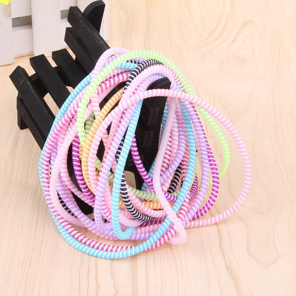 Spiral Triple (2Pcs) Cable Cord Protectors Winders (1.5 metre Long) for Mobile Phone Charging Cable EaRP Accessorieshones - (Pack of 2) — Amazon image 3