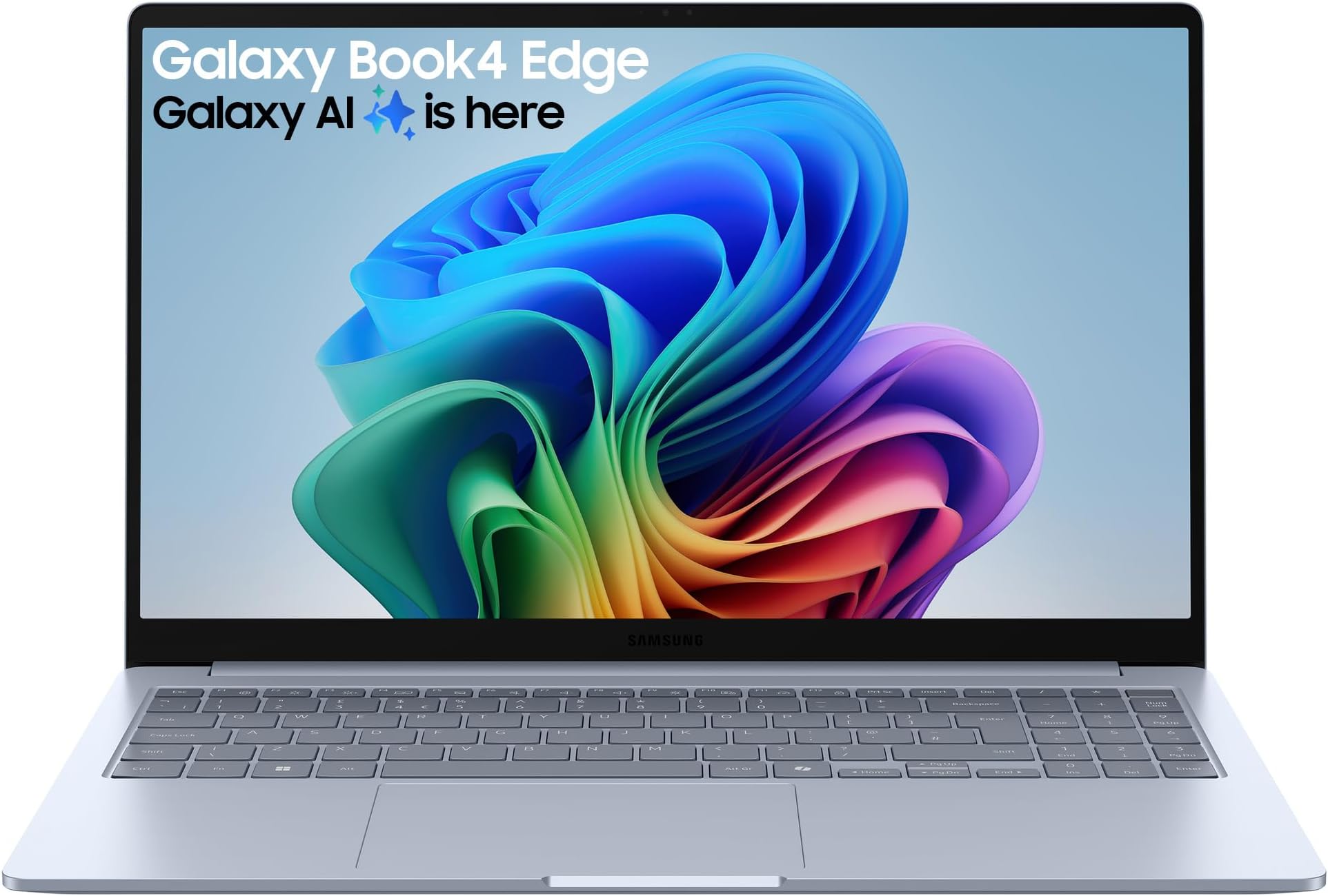 Galaxy Book4 Edge, Snapdragon X Plus Processor, Built in Copilot Key, 16GB RAM, 512GB Storage, Sapphire Blue