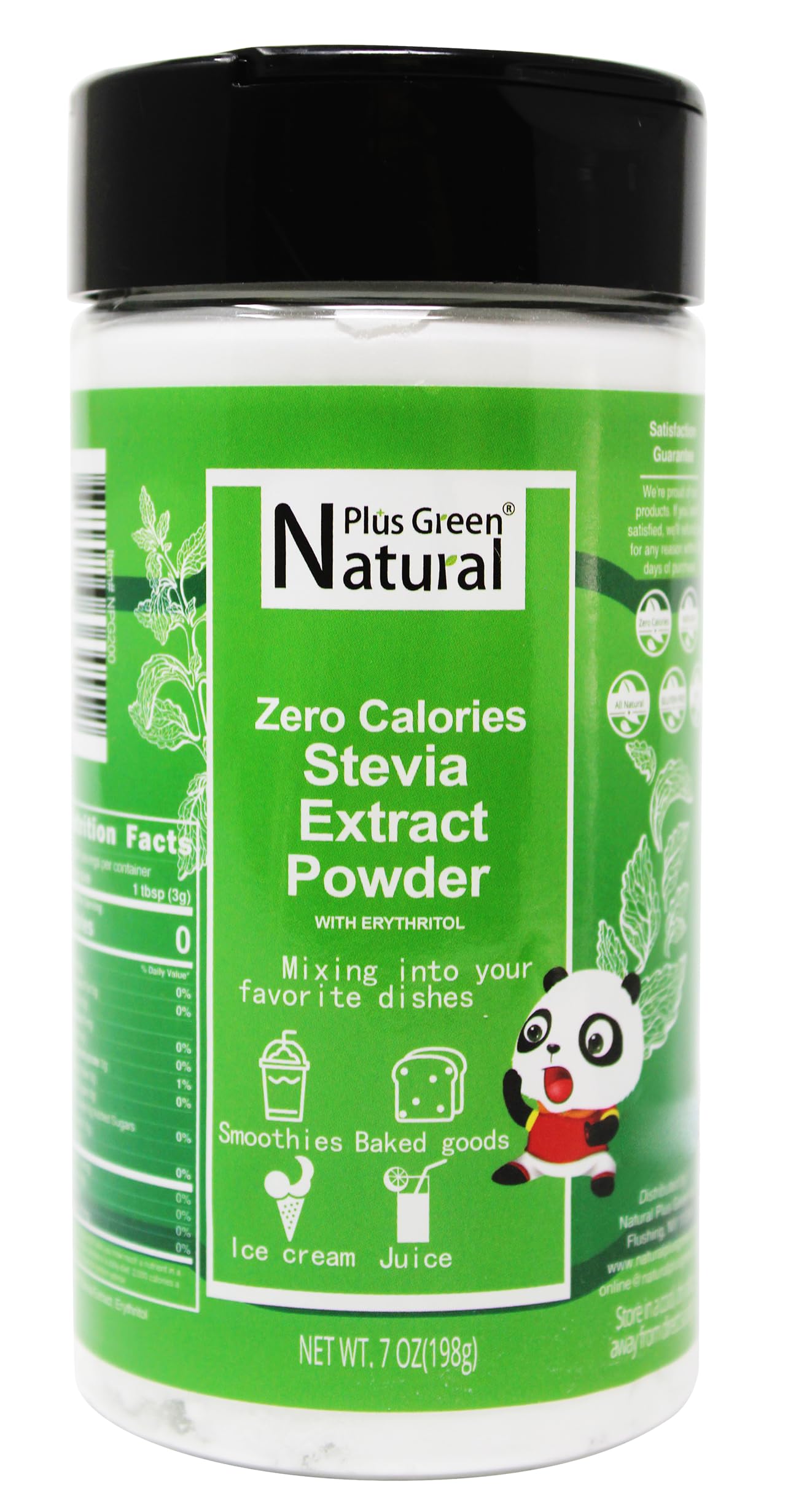 NPG Stevia Extract Powder 7 Ounce, Plant-Based Zero Calorie Sweetener, Sugar Substitute for Coffee, Tea, and More, Natural Sweetener, Sugar Alternative