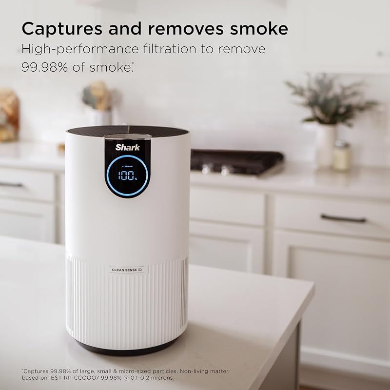 Shark Clean Sense Air Purifier with Pet Filter, HP102PET, White image 5