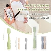 Vista 4 de Baby Diaper Cream Spatula with Case-1 Large 2 Mini Butt Paste Spatula with 2 Travel Case-Soft Baby Butt spatula baby Diaper Cream Applicator-Diaper