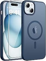 Vista 92 de FNTCASE - Funda para iPhone 15, iPhone 14 y iPhone 13, magnética, translúcida, fina y antigolpes, protección de grado militar, resistente a caídas