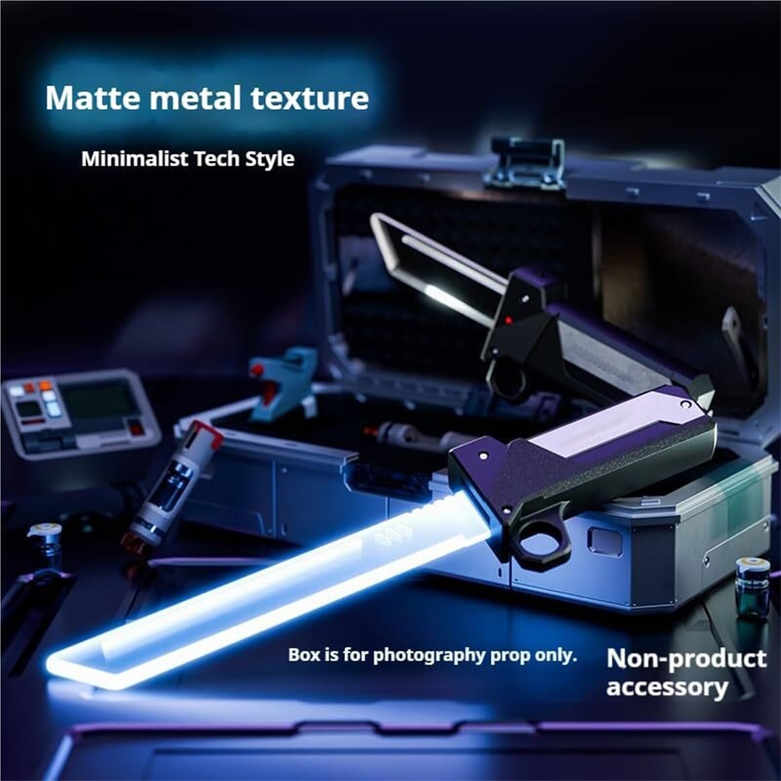 Generico Giocattolo con Spada Laser Retrattile A Due Colori, Spada Laser 2 in 1 con Impugnatura Reversibile Rossa/Blu for Giochi di Ruolo, Feste E attività di Gioco di Ruolo
