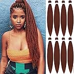 Alrence Pre Stretched Braiding Hair Long Braid 30 Inch 8 Packs Professional Braiding Hair Extensions Synthetic Crochet Twist Braids (30 Inch, 350)