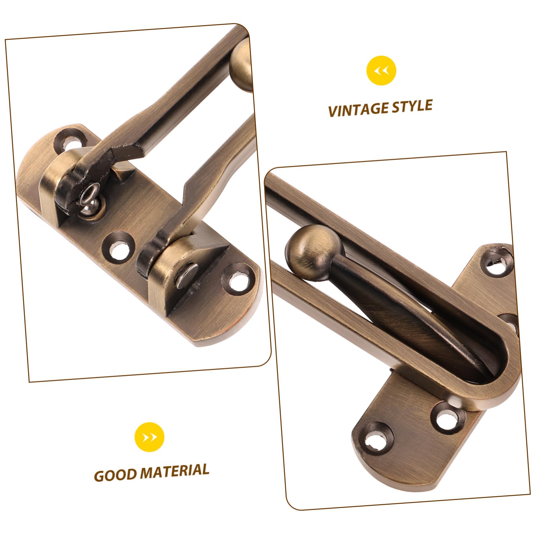 5 Pezzi Serratura Sicurezza per Porta con Chiavistello Vintage e Hotel Design Elegante e Pratico Antico
