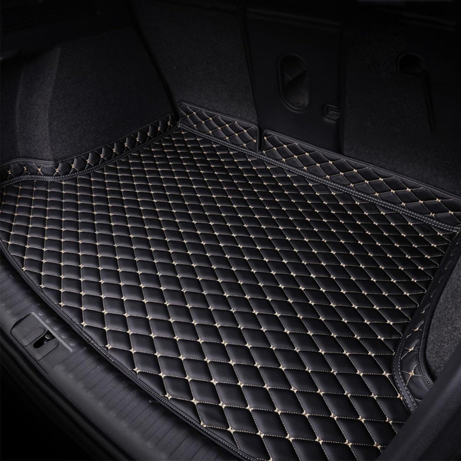 VVLAHZLMT Car Boot Mat Liner for Mitsubishi Zinger（7seats） 2008-2016,Waterproof Anti Scratch Slip Rear Trunk Protector Interior Accessories,Beige-normal