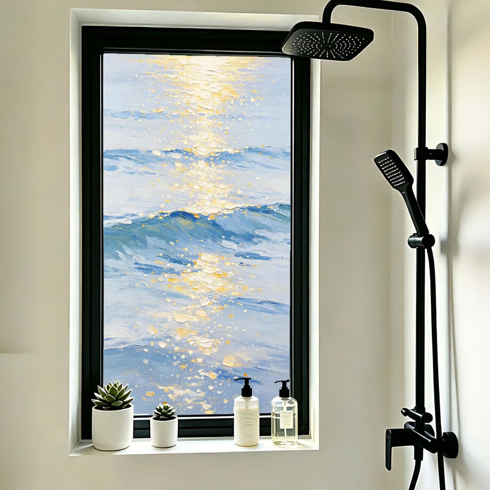 Vinilo Adhesivo Cristal Decorativo Amarillo Atardecer Vinilos para Cristales Privacidad Estatico Anti UV Reutilizable para Oficina Dormitorio Sala de Estar Vinilo para Ventanas