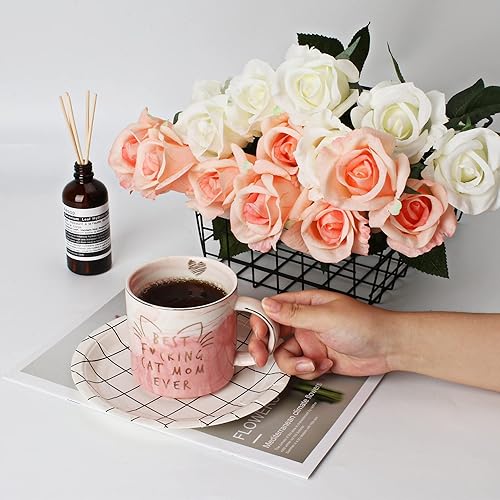 Miniatura 4 de Regalos para mamá de gato para mujer, taza de café Crazy Cat Lady regalo para amantes de los gatos, mamá, hija, hermana, tía, esposa, mejores