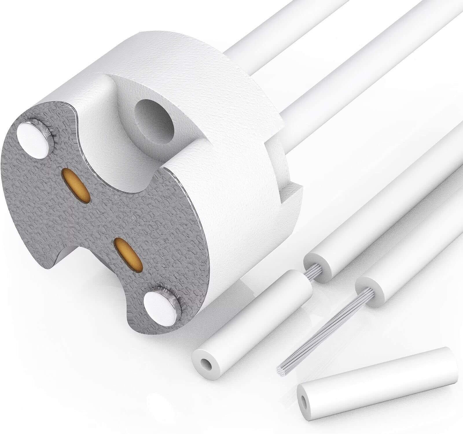 10 Pack G4 Light Socket, MR16 Socket, Letaclanic LED Halogen Lamp Ceramic Wire Connector Base Socket Adapter G4 MR16 MR11 GU5.3 GU6.35 Socket (Pack of 10)