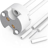 Vista 1 de Paquete de 10 enchufes de luz G4, casquillo MR16, adaptador de base de conector de alambre cerámico Letaclanic LED lámpara halógena, enchufe G4 MR16