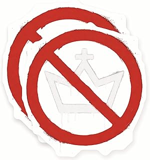No Kings Magnets - Anti Monarch - Symbol Magnets - Circle - 2 Pack - Sticks to Fridges, Lockers, Toolboxes & More - Made in USA - AQM8856