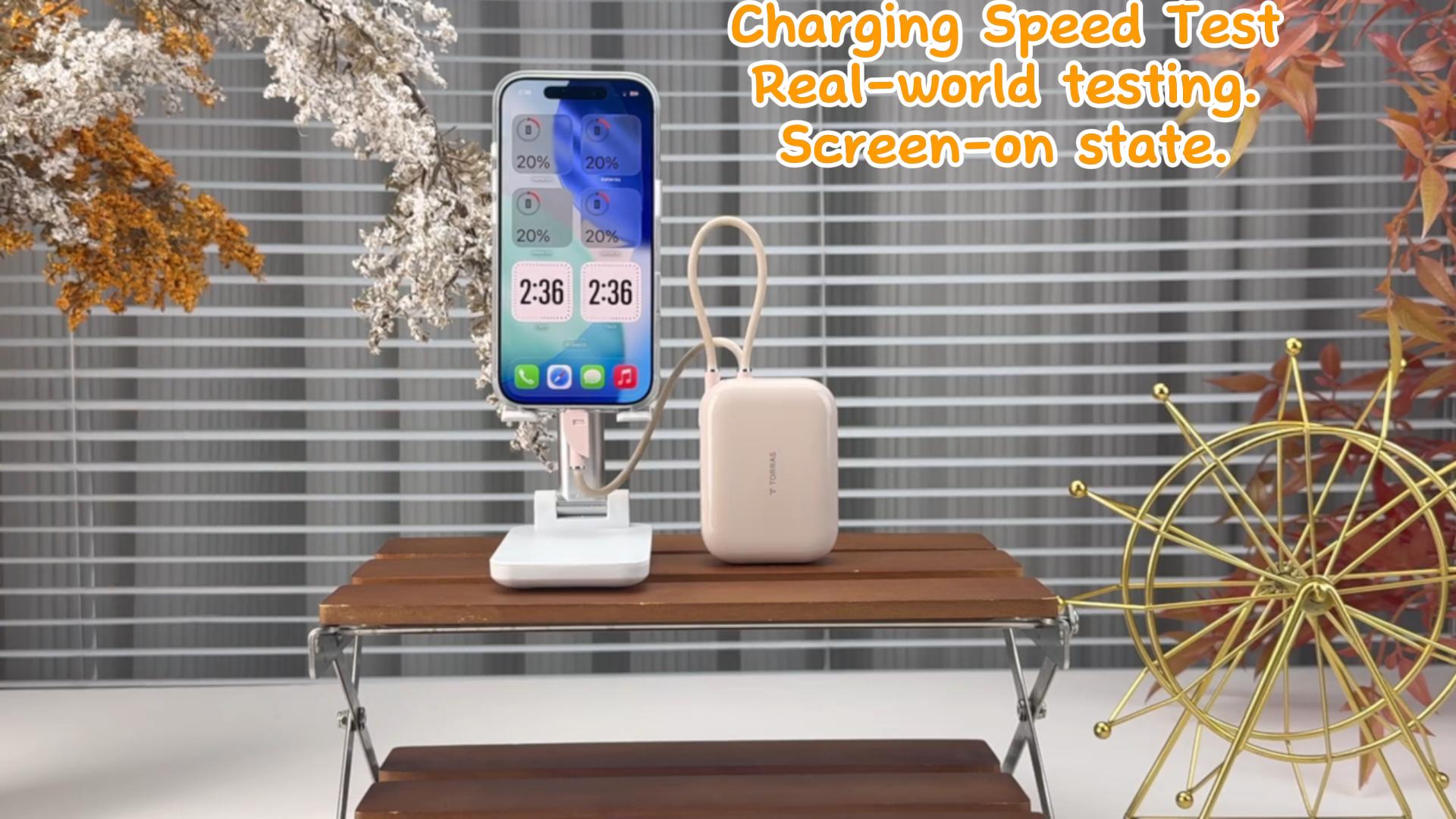Amazon.com: TORRAS for iPhone 18 Pro Max Mini Power Bank, 45W