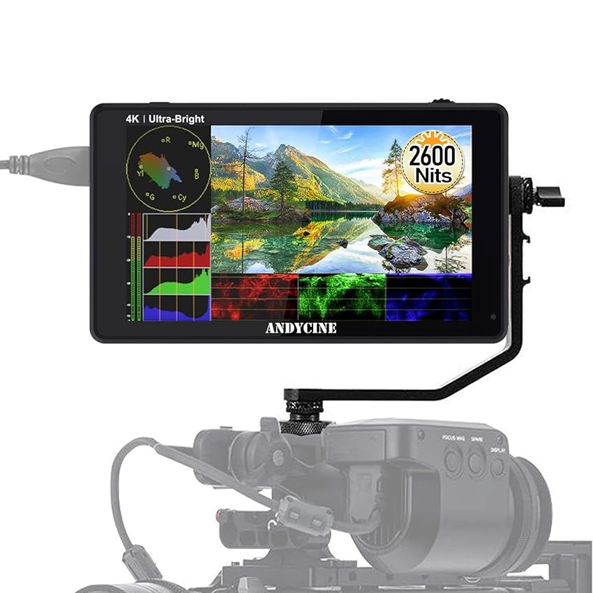 Immagine del prodotto ANDYCINE C6 6 pollici 2600 nits HDR / 3D LUT Touch Screen Camera monitor 4K ingresso HDMI 1920X1080 Pannello IPS con histogramma Vectorscope