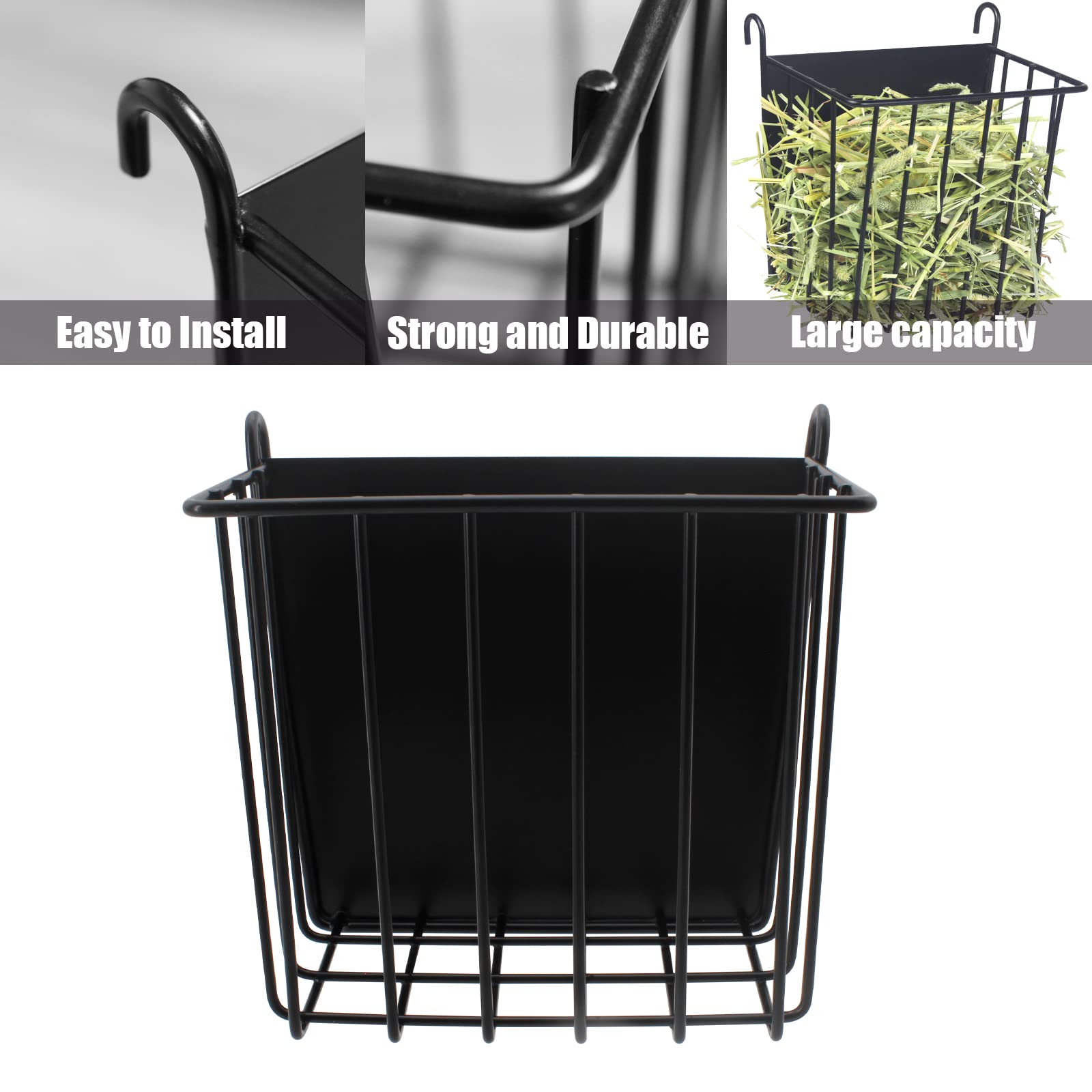 DEVIER Metal Rabbit Hay Feeder, Heavy-Duty, 6.9x4.7x6.6 in, for Multiple Pets - image 5