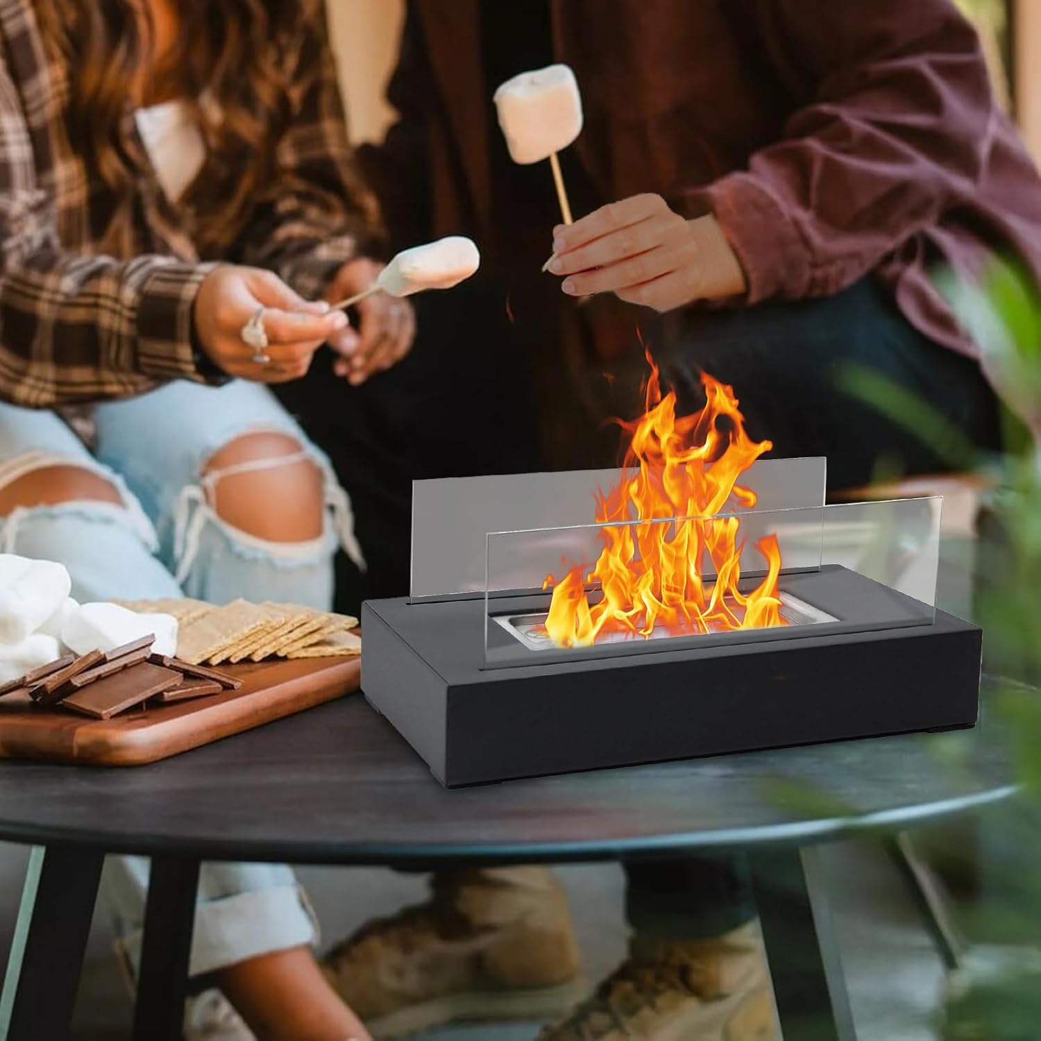 卓上ファイヤーピット - ポータブル アジャスタブル デコラティブ ファイヤーボウル | 卓上 ファイヤーピット パーソナル ファイ