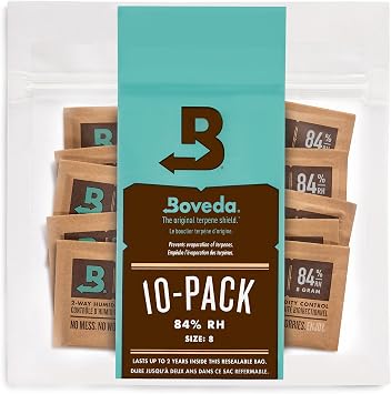 Boveda 84% Two-Way Humidity Control Packs for Woodwind Reeds Size 8, 10 Pack Moisture Absorbers Protects Against Drying & Splitting Individually Wrapped Reed Humidifiers for Day-of Performance