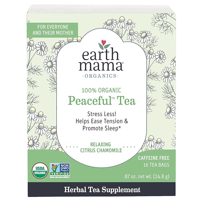 Buy Earth Mama Organic Peaceful Tea Stress Less! Calming, Relaxing