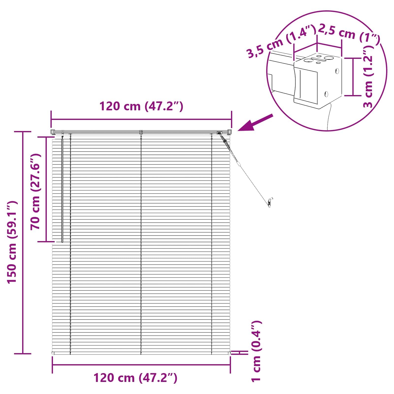 vidaXL Store Vénitien Gris Argenté 150 x 120 cm 25 mm PVC, Solution Moderne de Stores vénitiens, durables pour Bureau à Domicile, Filtration de lumière réglable, Protection de la Vie privée