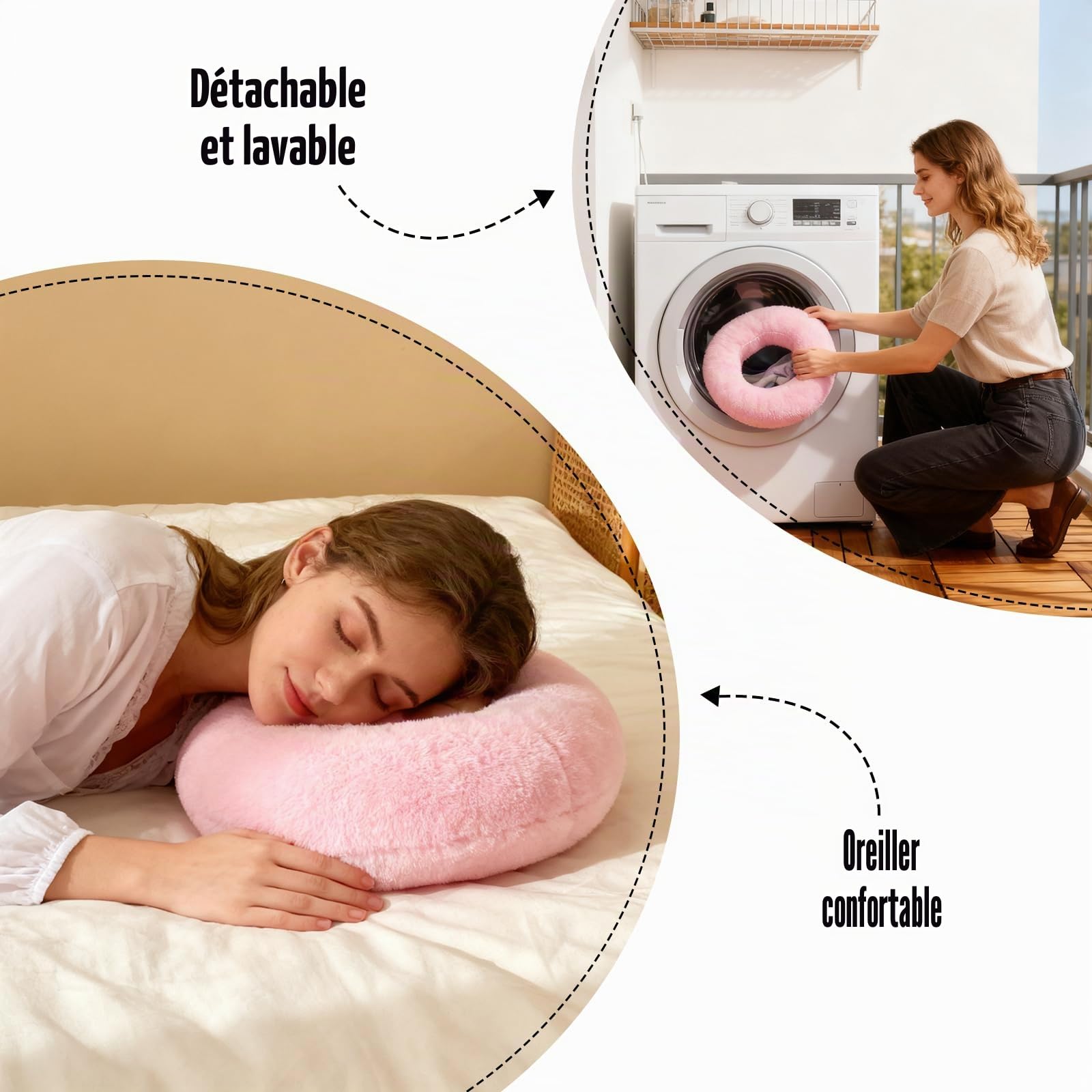 Coussin pour Tablette, Support Kindle Réglable pour la Lecture | avec 3 Bols à Collation, Compatible avec les Téléphones, Tablettes et Appareils Kindle de 4,7 à 13 Pouces
