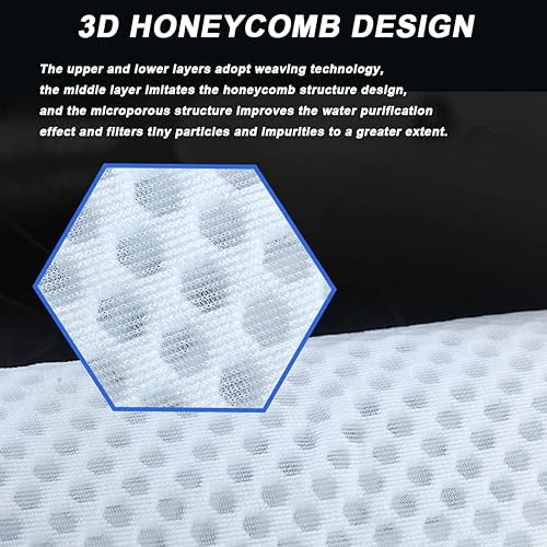 4 Pcs 4Inch Ring Honeycomb Filter Socks 150 Micron, Aquarium Filter Sock 3D Honeycomb Design, Aquarium Felt Filter Bags for Freshwater Saltwater Aquarium, Fits Eshopps and Aqueon, 9.5Inch Long(White,2Pcs)
