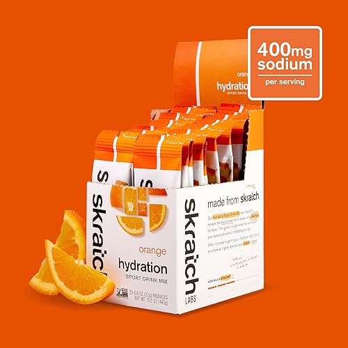 Miniatura 2 de SKRATCH LABS Paquetes de hidratación, mezcla de bebidas de hidratación, naranjas (20 quilates) polvo electrolítico desarrollado para atletas y