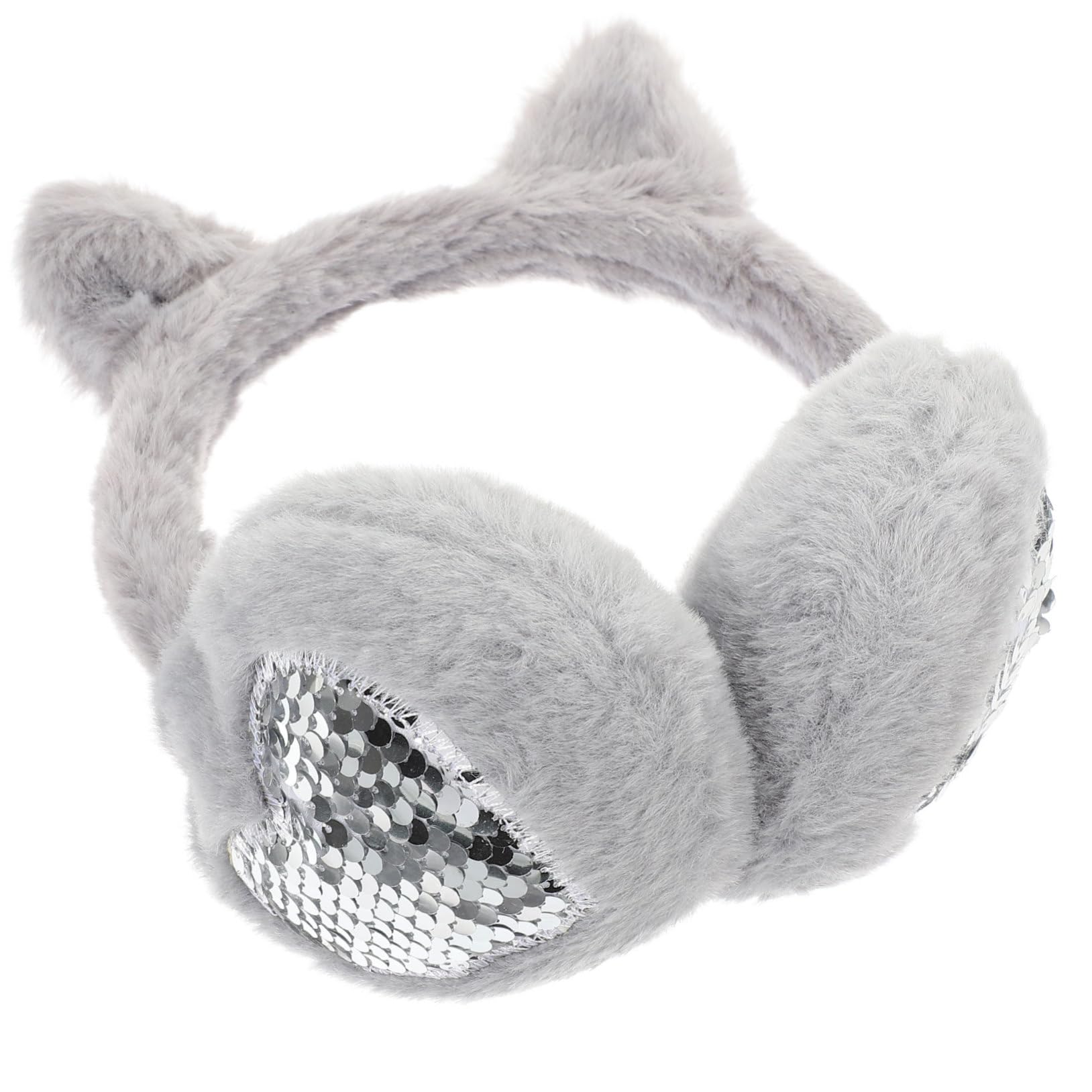 Didiseaon Plush Lightweight Earmuff for Cold Ear Protector Furry Ear Cover for Skating Winter Outdoor Activities Cute Heart Design