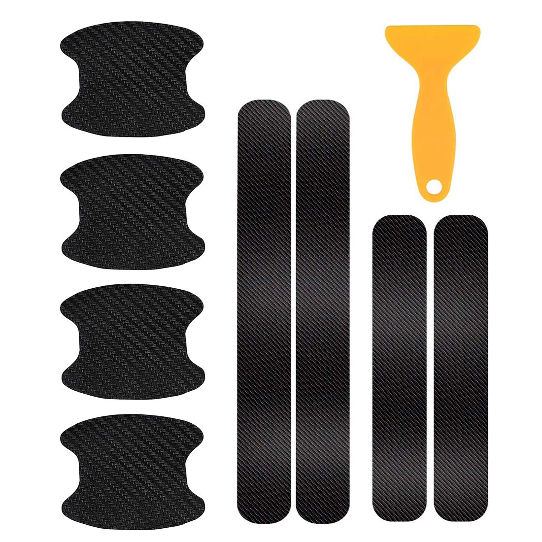 Kit 4 Autocollants Protection Seuils De Porte Voiture - Antichocs Et Anti-rayures, Adhésif 3M, Facile à Poser