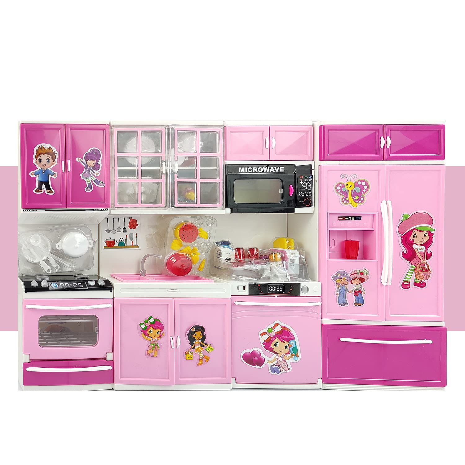 NHR Pearl My Home Kitchen Set with Light and Music Kitchen Set for Kids, Girls Big Cooking Set | Kitchen Set | Cooking Pretend Play Set | Kitchen Toys | Girls Toys |Realistic Cooking Action (3+ years)