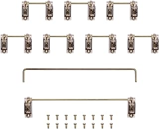 KPREPUBLIC Everglide V2 Transparent Gold Plated PCB Screw in Stabilizer for Custom Mechanical Keyboard gh60 xd64 xd84 6.25x 2X xd96 xd87 (EG V2 Black 104 Plus x1)