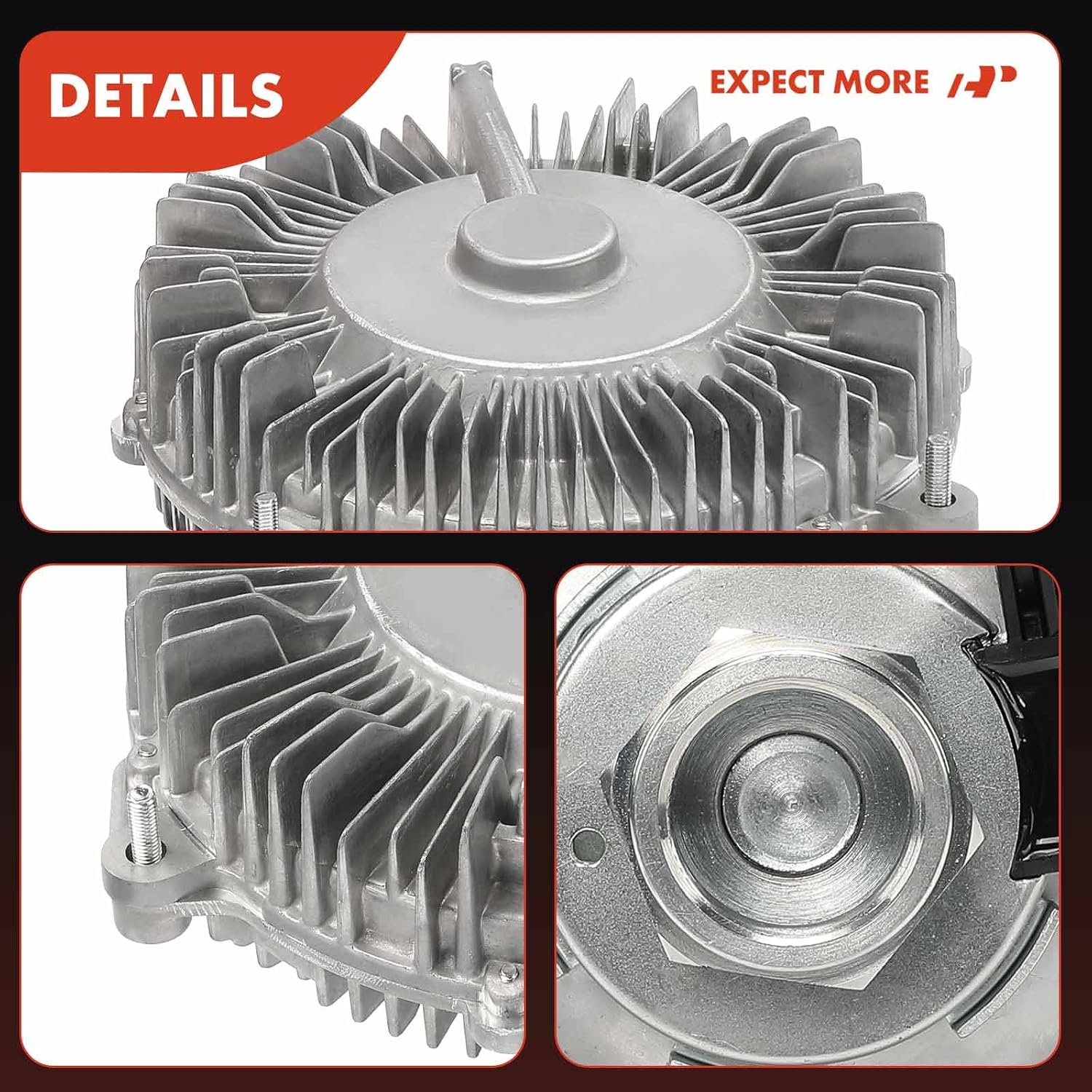 A-Premium Engine Cooling Fan Clutch Compatible with Ford F-250 Super Duty 2020-2022, F-350 Super Duty 2020-2022, 6.2L, Replace# LC348A616AC, LC3Z8A616C