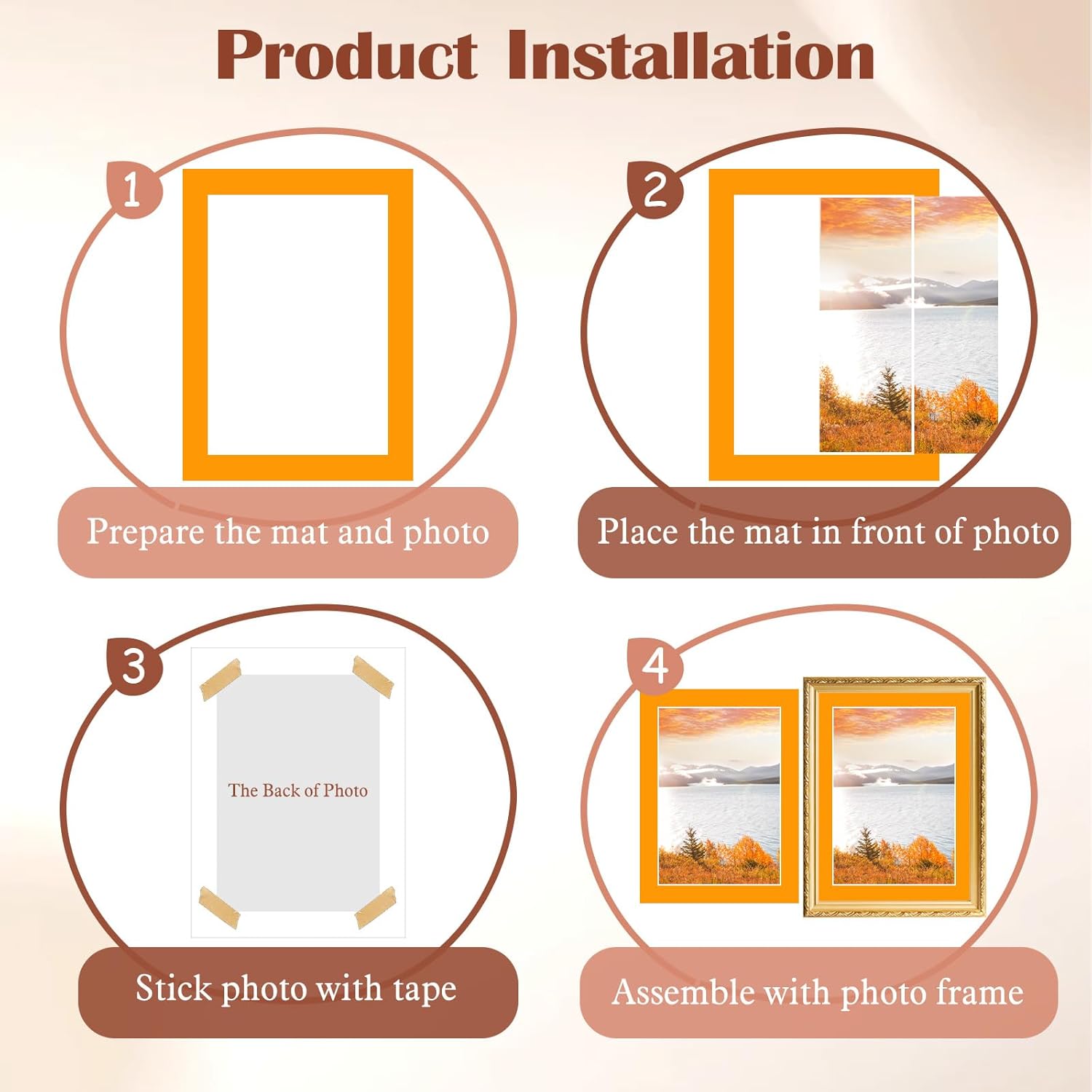 20 Pack Mixed Color Picture Mats, 11 x 14 Pre-Cut Acid Free Picture Mat for 8 x 10 Photos Artworks Prints with White Core Bevel Cut Framing Mats - Image 6