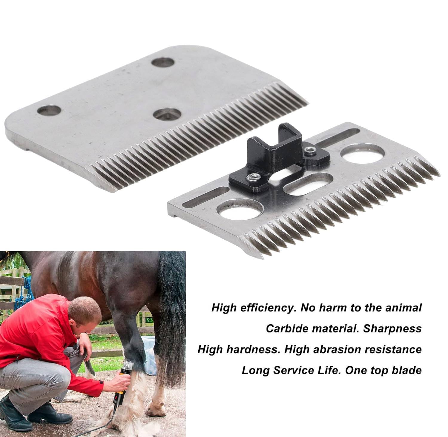 Fyearfly Cuchillas para cortapelos para Caballos, 35 Dientes Cuchilla eléctrica para Aseo de Ganado para Mascotas, Cuchillas de Repuesto Adecuadas para Caballos, Cabras, Ganado