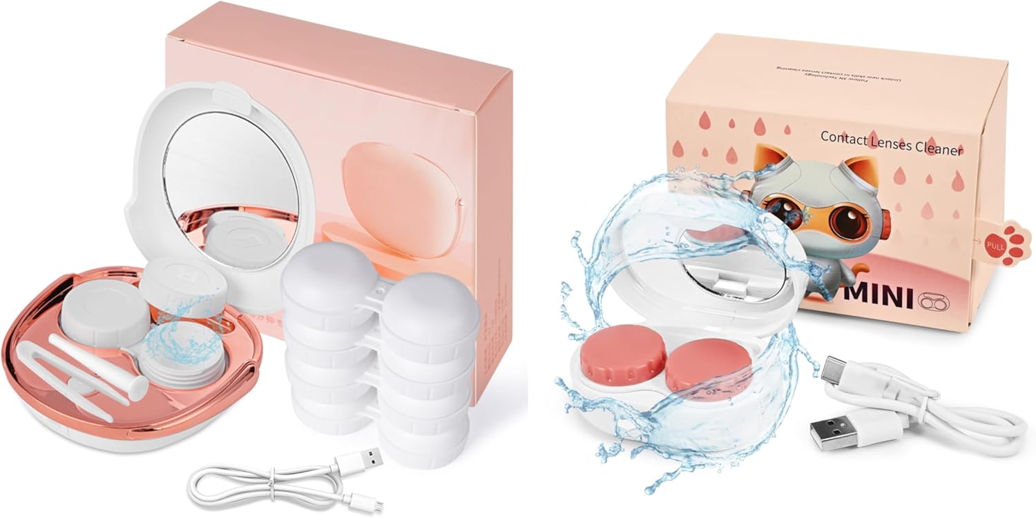 Cleaning Then Hydrating. MV5 Contact Lens Cleaner Machine with 3N Series Contact Lens Hydrate Machine