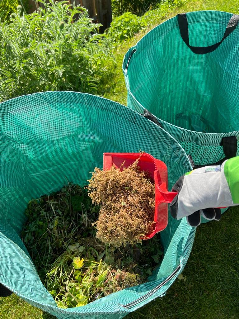10er Set 272l selbststehender Gartenabfallsack Laubsack Gartensack für Rasenschnitt Laub Gartenabfälle - großes Volumen, faltbar