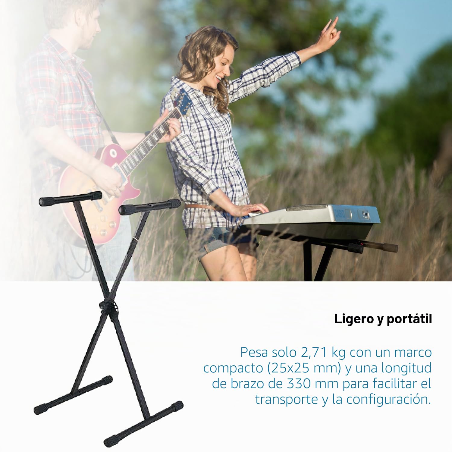 Soundsation – Único Teclado Soporte con altura ajustable
