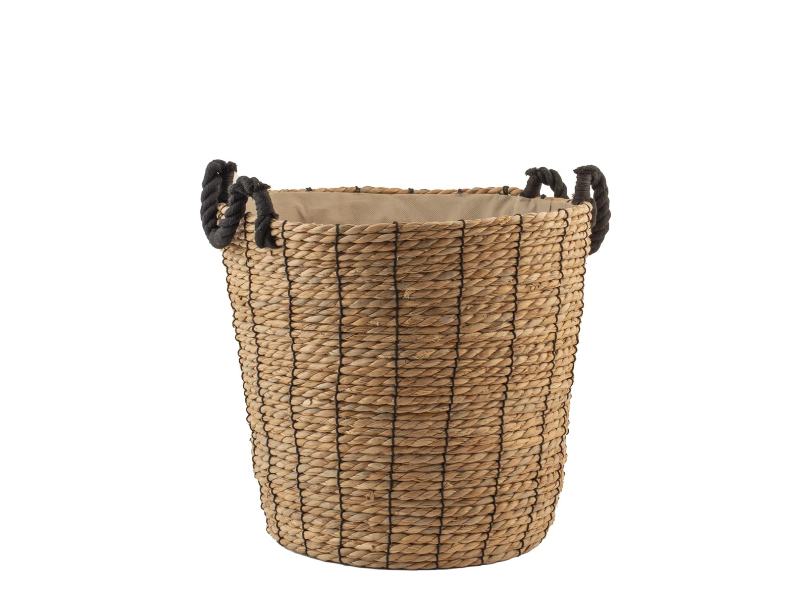 Cesto in seagrass e cotone H&H panier de rangement à poignées 36x36hcm