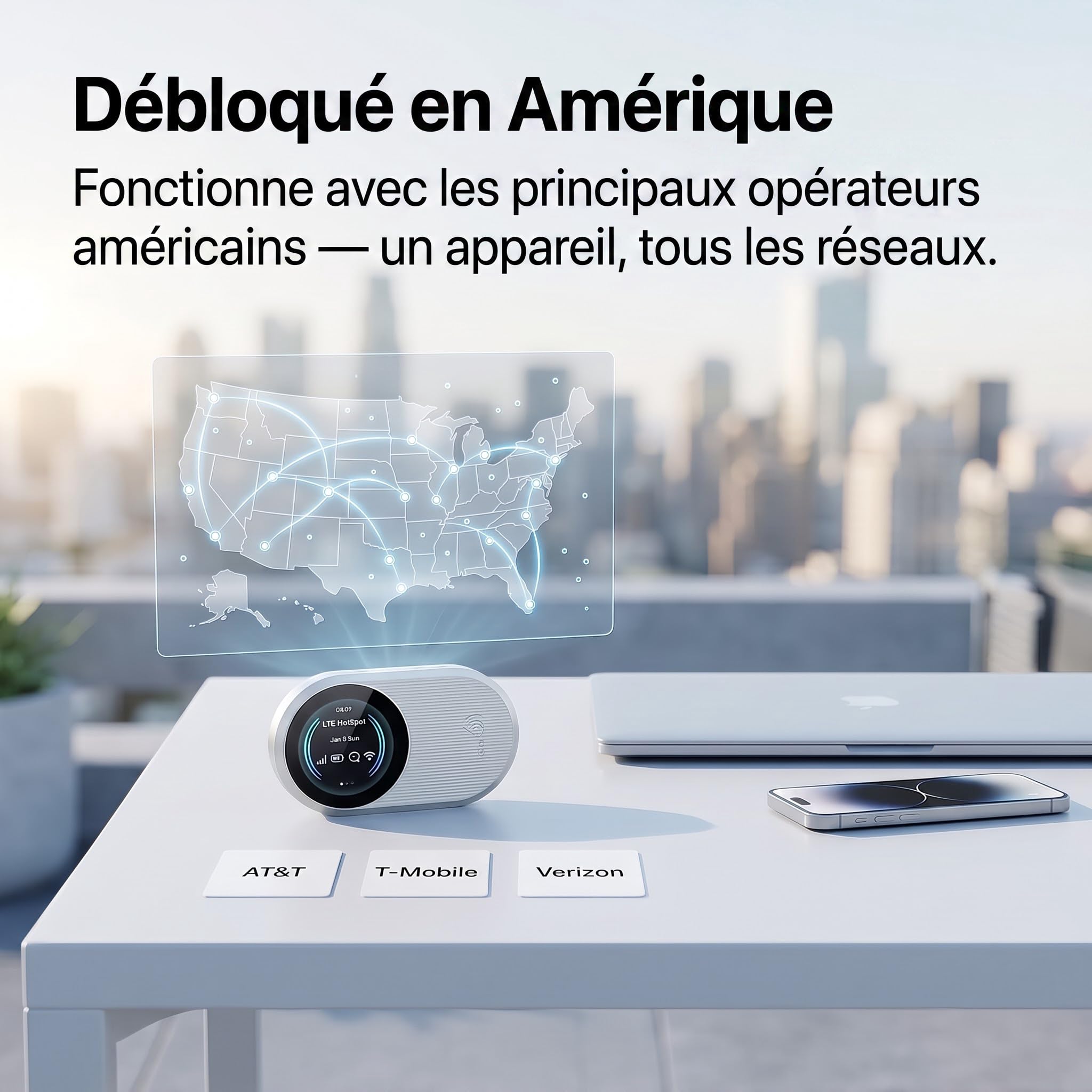 Routeur 5G Portable WiFi 6 Double Bande,Hotspot Déverrouillé Slot Carte SIM