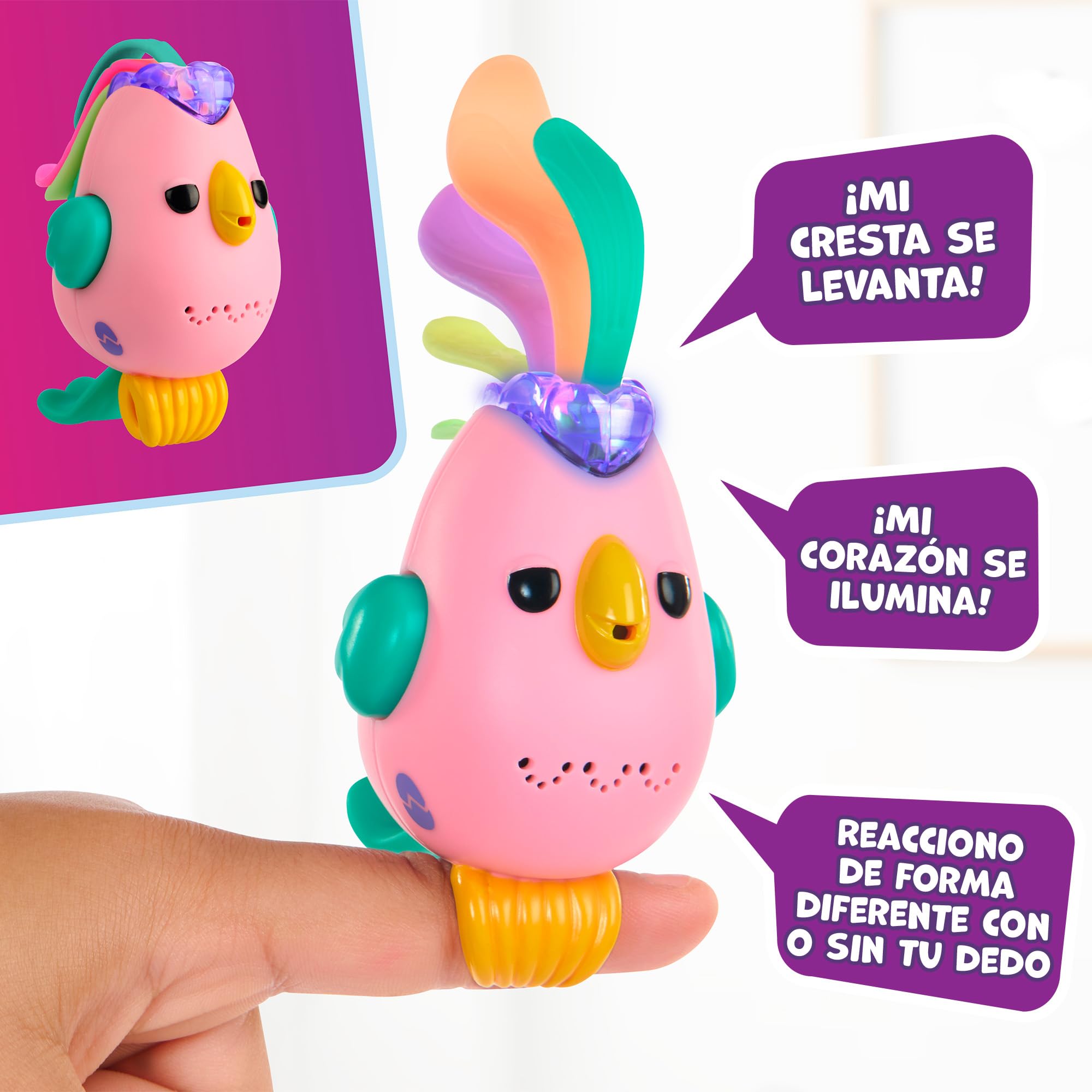 Fingerlings Spielzeug Digibirds Doppelpack, Interaktives, Animiertes  Elektronisches Haustier Mit Geräuschen Und Aufnahme \u0026 Wiedergabe, Singt,  Kopf Dreht Sich, Blau Finger Affe, image size:2000x2000