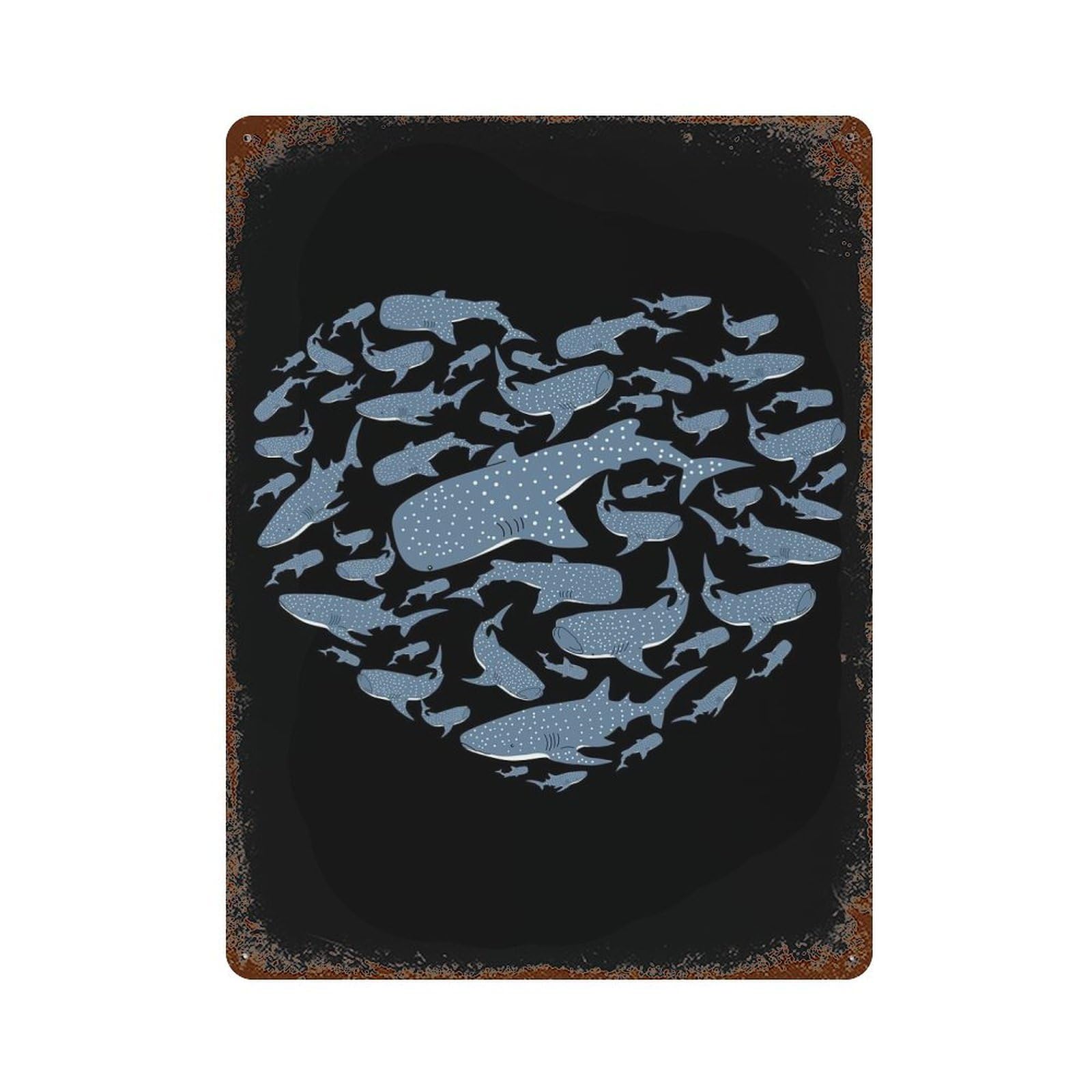 Underwater Whale Shark Retro Metal Sign 15.7"x11.8", for Garage, Bar And Workshop Decor, Shabby Chic Decor