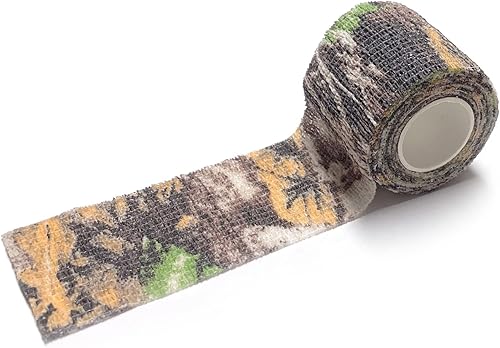 Miniatura 4 de EAmber Cintas de camuflaje de camuflaje de 1.96 x 177 pulgadas, vendaje protector autoadhesivo para linternas, bicicletas, ejército militar