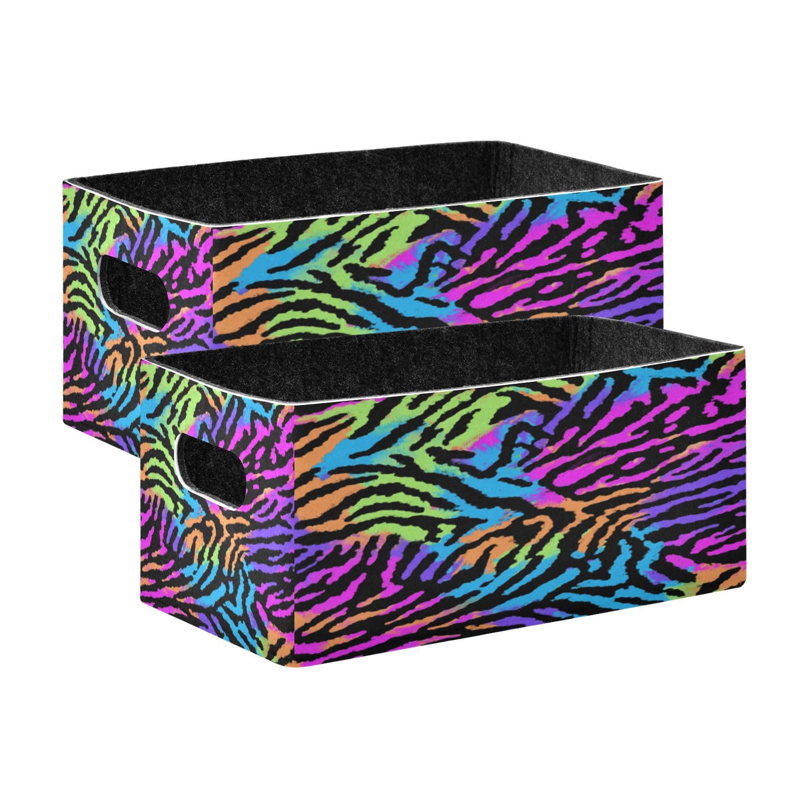 Panier de rangement anti-affaissement pour placards encombrés, lot de 2 bacs rigides