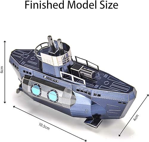 Miniatura 5 de Microworld Rompecabezas de metal 3D kits de construcción de modelos de submarinos rompecabezas 3D para adultos rompecabezas de bricolaje juguetes de