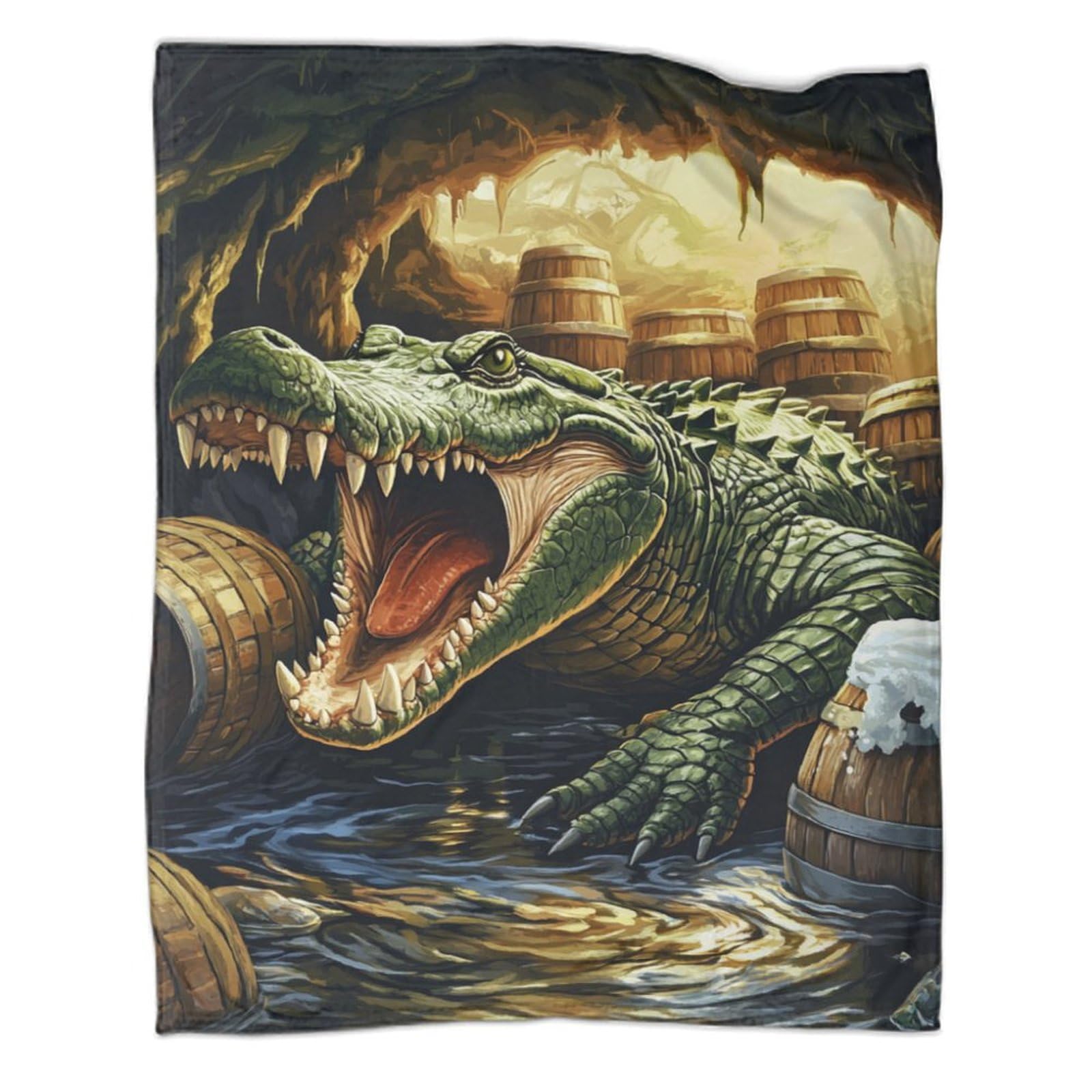 Couverture de voyage contre le froid pour adulte avec effet crocodile